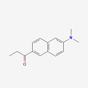 1-(6-(Dimethylamino)naphthalen-2-yl)propan-1-one chemical structure (CAS 70504-01-7)