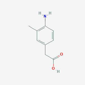 2-(4-Amino-3-methylphenyl)acetic acid chemical structure (CAS 705240-99-9)