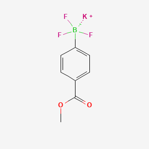 Potassium trifluoro(4-(methoxycarbonyl)phenyl)borate chemical structure (CAS 705254-34-8)