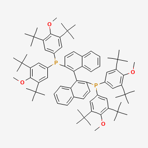 (R)-2,2'-Bis(bis(3,5-di-tert-butyl-4-methoxyphenyl)phosphino)-1,1'-binaphthalene chemical structure (CAS 705281-18-1)