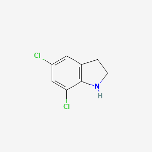 5,7-Dichloroindoline chemical structure (CAS 70555-58-7)