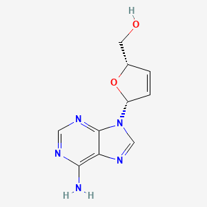 ((2S,5R)-5-(6-Amino-9H-purin-9-yl)-2,5-dihydrofuran-2-yl)methanol chemical structure (CAS 7057-48-9)