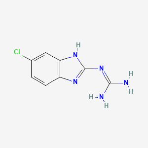 1-(5-Chloro-1H-benzo[d]imidazol-2-yl)guanidine chemical structure (CAS 70590-32-8)