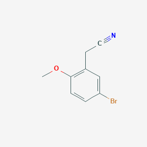 2-(5-Bromo-2-methoxyphenyl)acetonitrile chemical structure (CAS 7062-40-0)