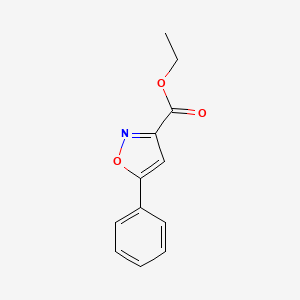 Ethyl 5-phenylisoxazole-3-carboxylate chemical structure (CAS 7063-99-2)