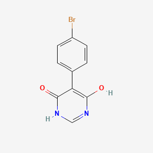 5-(4-Bromophenyl)-6-hydroxypyrimidin-4(1H)-one chemical structure (CAS 706811-25-8)