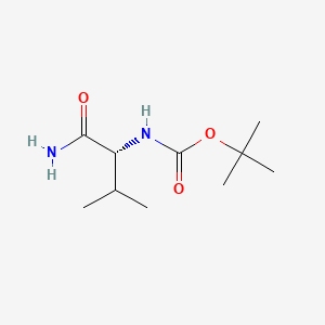 (R)-tert-Butyl (1-amino-3-methyl-1-oxobutan-2-yl)carbamate chemical structure (CAS 70717-76-9)
