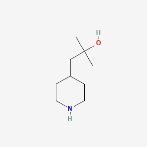 2-Methyl-1-(piperidin-4-yl)propan-2-ol chemical structure (CAS 70724-77-5)