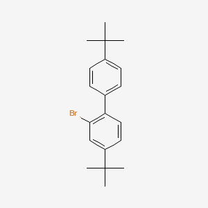 2-Bromo-4,4'-di-tert-butyl-1,1'-biphenyl chemical structure (CAS 70728-89-1)