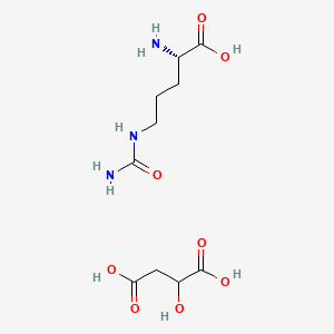 (S)-2-amino-5-ureidopentanoic acid 2-hydroxysuccinic acid salt chemical structure (CAS 70796-17-7)