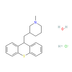 3-((9H-Thioxanthen-9-yl)methyl)-1-methylpiperidine hydrochloride hydrate chemical structure (CAS 7081-40-5)