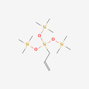 3-Allyl-1,1,1,5,5,5-hexamethyl-3-((trimethylsilyl)oxy)trisiloxane chemical structure (CAS 7087-21-0)
