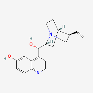 4-((S)-Hydroxy((1S,2R,4S,5R)-5-vinylquinuclidin-2-yl)methyl)quinolin-6-ol chemical structure (CAS 70877-75-7)