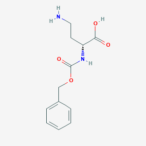 (R)-4-Amino-2-(((benzyloxy)carbonyl)amino)butanoic acid chemical structure (CAS 70882-66-5)