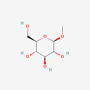 (2R,3S,4S,5R,6R)-2-(Hydroxymethyl)-6-methoxytetrahydro-2H-pyran-3,4,5-triol chemical structure (CAS 709-50-2)