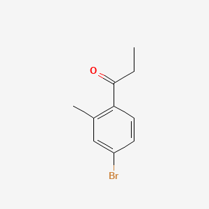 1-(4-Bromo-2-methylphenyl)propan-1-one chemical structure (CAS 709025-22-9)