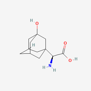 (2S)-2-Amino-2-(3-hydroxyadamantan-1-yl)acetic acid chemical structure (CAS 709031-29-8)
