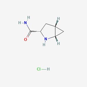 (1S,3S,5S)-2-Azabicyclo[3.1.0]hexane-3-carboxamide hydrochloride chemical structure (CAS 709031-39-0)
