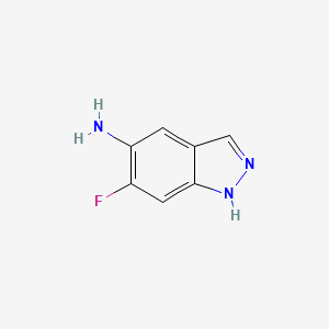 6-Fluoro-1H-indazol-5-amine chemical structure (CAS 709046-14-0)