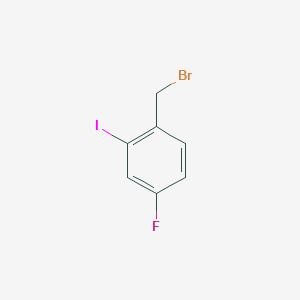 1-(Bromomethyl)-4-fluoro-2-iodobenzene chemical structure (CAS 70931-59-8)