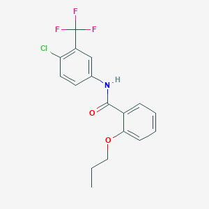 N-(4-Chloro-3-(trifluoromethyl)phenyl)-2-propoxybenzamide chemical structure (CAS 709676-56-2)
