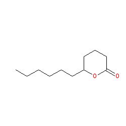 6-Hexyltetrahydro-2H-pyran-2-one chemical structure (CAS 710-04-3)