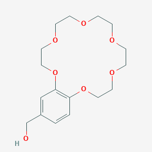 (2,3,5,6,8,9,11,12,14,15-Decahydrobenzo[b][1,4,7,10,13,16]hexaoxacyclooctadecin-18-yl)methanol chemical structure (CAS 71015-62-8)