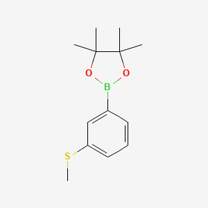 4,4,5,5-Tetramethyl-2-(3-(methylthio)phenyl)-1,3,2-dioxaborolane chemical structure (CAS 710348-63-3)