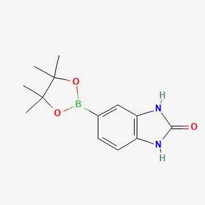 5-(4,4,5,5-Tetramethyl-1,3,2-dioxaborolan-2-yl)-1H-benzo[d]imidazol-2(3H)-one chemical structure (CAS 710348-69-9)