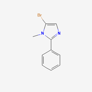 5-Bromo-1-methyl-2-phenyl-1H-imidazole chemical structure (CAS 71045-44-8)
