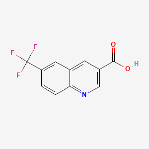 6-(Trifluoromethyl)quinoline-3-carboxylic acid chemical structure (CAS 71082-45-6)