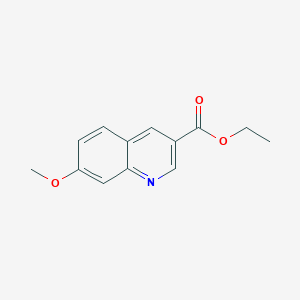 Ethyl 7-methoxyquinoline-3-carboxylate chemical structure (CAS 71082-46-7)