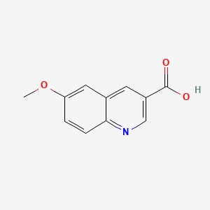 6-Methoxyquinoline-3-carboxylic acid chemical structure (CAS 71082-47-8)