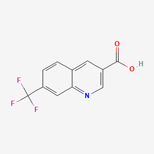 7-(Trifluoromethyl)quinoline-3-carboxylic acid chemical structure (CAS 71082-51-4)