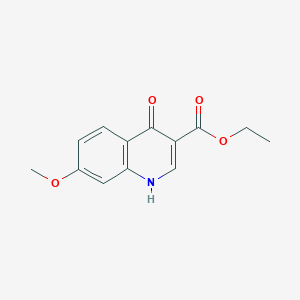 Ethyl 7-methoxy-4-oxo-1,4-dihydroquinoline-3-carboxylate chemical structure (CAS 71083-05-1)