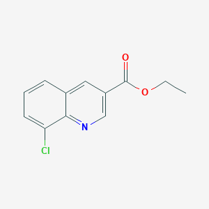 Ethyl 8-chloroquinoline-3-carboxylate chemical structure (CAS 71083-19-7)