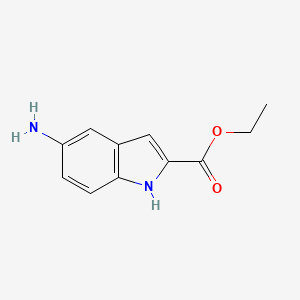 Ethyl 5-Aminoindole-2-carboxylate chemical structure (CAS 71086-99-2)