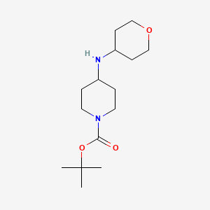 tert-Butyl 4-((tetrahydro-2H-pyran-4-yl)amino)piperidine-1-carboxylate chemical structure (CAS 710977-70-1)