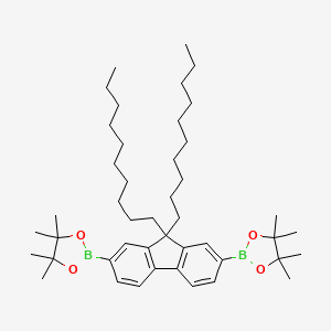 2,2'-(9,9-Didecyl-9H-fluorene-2,7-diyl)bis(4,4,5,5-tetramethyl-1,3,2-dioxaborolane) chemical structure (CAS 711026-06-1)