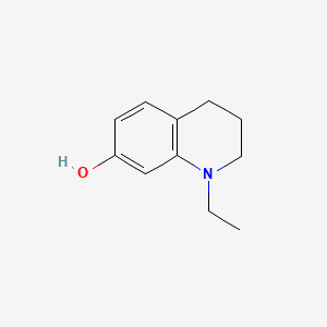 1-Ethyl-1,2,3,4-tetrahydroquinolin-7-ol chemical structure (CAS 71130-68-2)