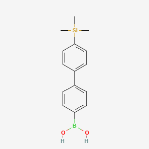 (4'-(Trimethylsilyl)-[1,1'-biphenyl]-4-yl)boronic acid chemical structure (CAS 711603-51-9)