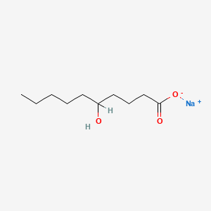 Sodium 5-hydroxydecanoate chemical structure (CAS 71186-53-3)