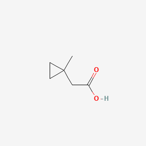 2-(1-Methylcyclopropyl)acetic acid chemical structure (CAS 71199-15-0)