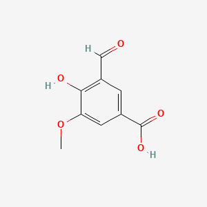 3-Formyl-4-hydroxy-5-methoxybenzoic acid chemical structure (CAS 712-53-8)
