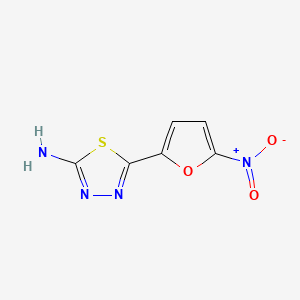 5-(5-Nitrofuran-2-yl)-1,3,4-thiadiazol-2-amine chemical structure (CAS 712-68-5)