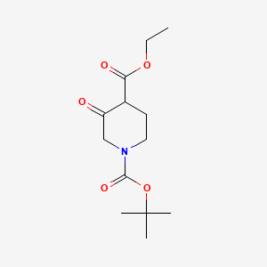 1-tert-Butyl 4-ethyl 3-oxopiperidine-1,4-dicarboxylate chemical structure (CAS 71233-25-5)