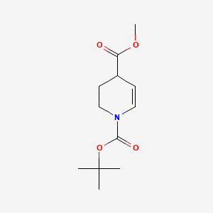 1-tert-Butyl 4-methyl 1,2,3,4-tetrahydropyridine-1,4-dicarboxylate chemical structure (CAS 71233-30-2)