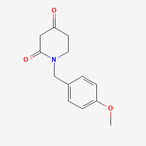 1-(4-Methoxybenzyl)piperidine-2,4-dione chemical structure (CAS 712353-75-8)