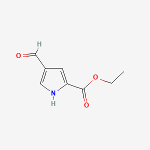 Ethyl 4-formyl-1H-pyrrole-2-carboxylate chemical structure (CAS 7126-57-0)