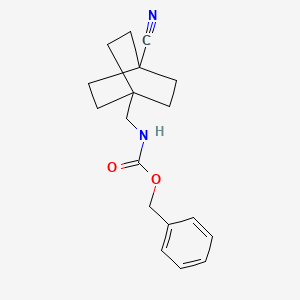 Benzyl ((4-cyanobicyclo[2.2.2]octan-1-yl)methyl)carbamate chemical structure (CAS 71271-46-0)